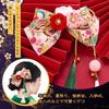 OTAKUMARKET Hair for Japanese with for Girls and 1 Piece C and Ornament, Ribbon, Hakama, Graduation, Kimono, Yukata, Furisode, Shichi-Go-San,