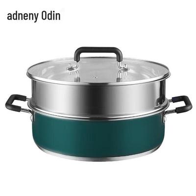 Adneny 28cm 2-Layer 400-Series Stainless Steel Multi-Purpose Pot