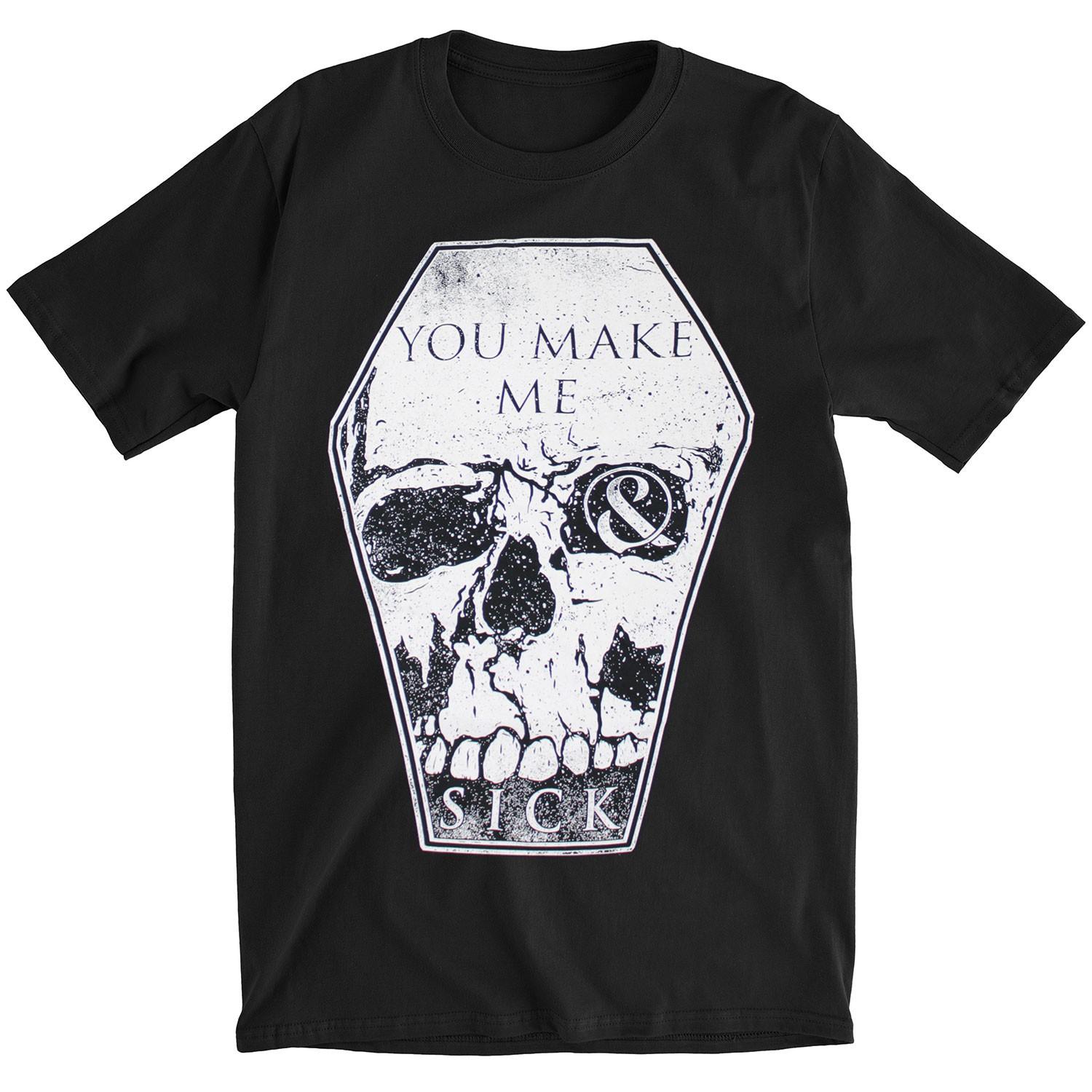 Men s Of Mice & Men You Make Me Sick T-shirt Small Black 2XL