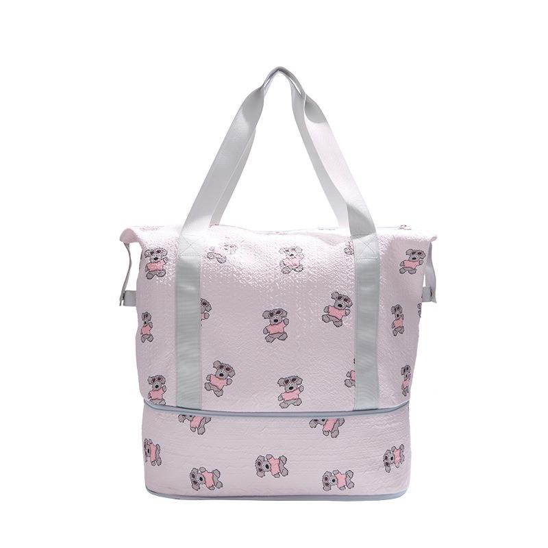 Foldable portable short-distance travel bag, business trip, large-capacity luggage bag, student maternity bag, portable shoulder bag.