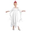Girl's Renaissance Halloween Fancy Dress Costume Cold Shoulder Smocked Irregular Hem Dresses