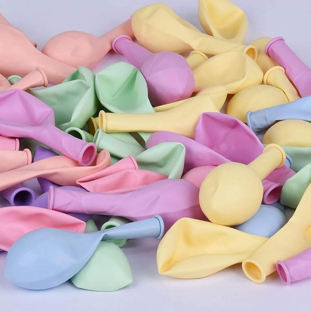100 PCS Pastel Latex Balloons 12 Inches Macaron Candy Rainbow Assorted Color Latex Balloons Birthday Christmas Party Decorations