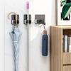 Silver/Black Stainless Steel Mop Holder Waterproof Mop Organizer Clip Mop Hook Mop Rack  Kitchen