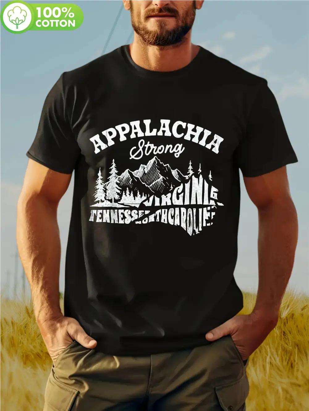 

LocalAppalachia Strong Appalachian Mountains NC TN VA Graphic T-shirt for Men & Women - 100% Cotton Regular Fit Short Sleeve Tee XXXXL