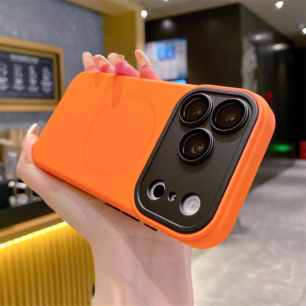 Silicone Case For iPhone 17 16 15 14 13 Pro Max Plus Air For Magsafe Magnetic Wireless Charging Lens Protection Cover