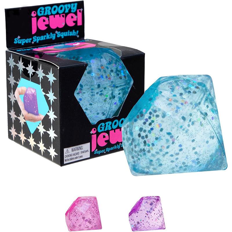 Glittering Diamond Needoh Ice Cubes Stress Vent Ball Slow Rebound Squeeze Toys Stress Relief Kids Adults Antistress Squishy Toy