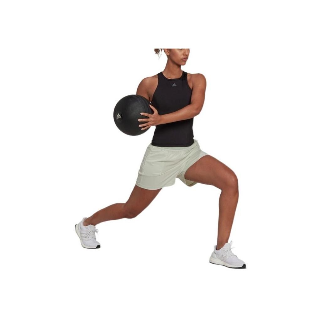 Adidas Solid Color High-Intensity Training Breathable Sports Shorts Women Shorts Linen-Green HK4712