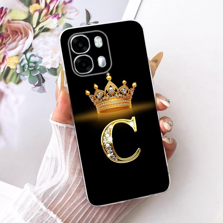 For OPPO A6s CPH2789 2026 Fashion Crown Letter Phone Case For Oppo A6S 5G Soft Silicone TPU Cases