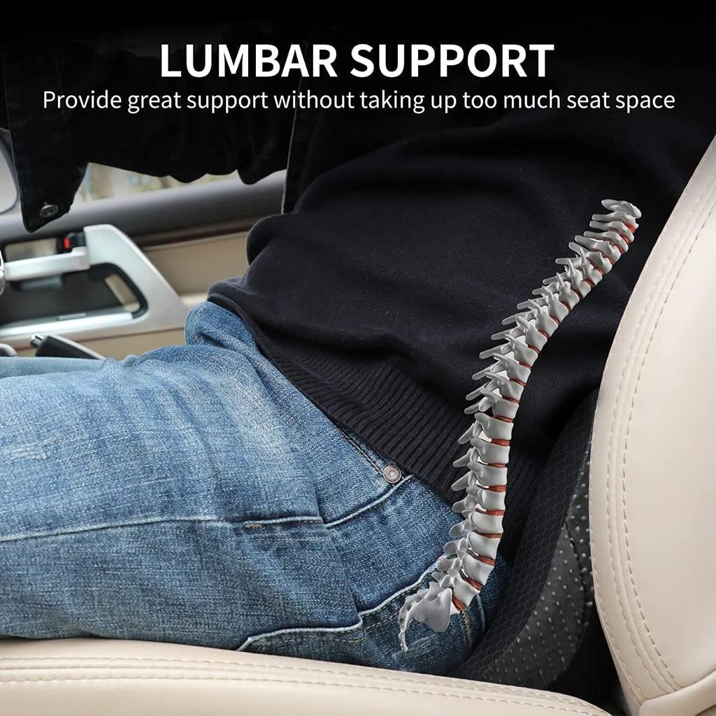 Wedge Car Seat Cushion, Memory Foam Car Truck Coccyx Seat Pillow For Driving - Sciatica And Back Pain Relief - Heightening Wedge Cushions For Car