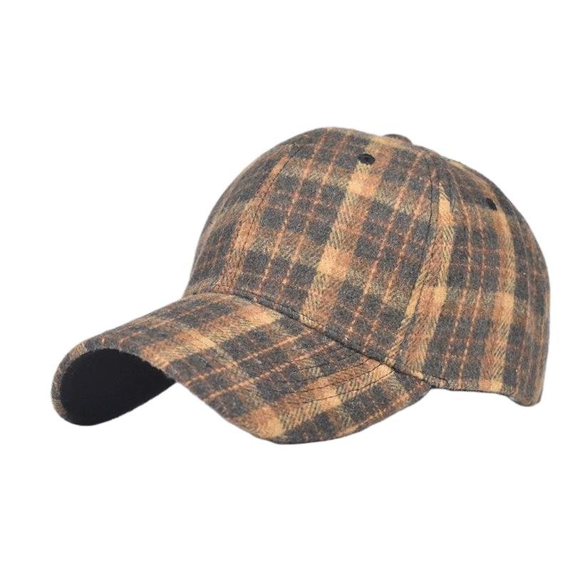 Herbst Winter Hut Herren Frühling Sommer Outdoor Sonnenschutz Visier Klassische Karierte Baseballkappe Hartschalen-Kappe Damenmütze Warme Schirmmütze