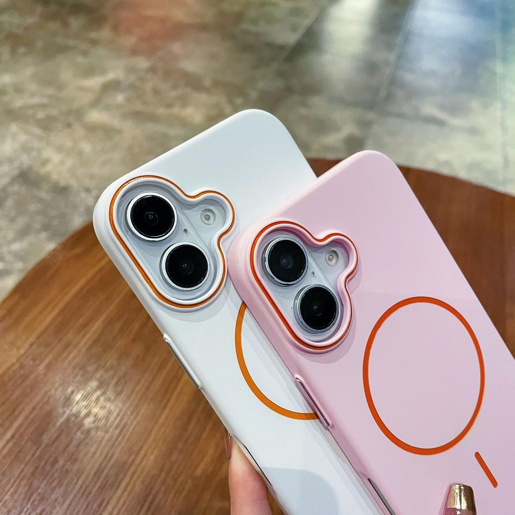 Skin-friendly Ultra-thin Thin Circle Strong Magnetic Absorbing PC Case Suitable for IPhone 15 Apple 16 Mobile Phone Case High-end Sense Anti-fall