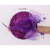 Korean Glitter Girl Fascinator Hat Mesh Cocktail Hat Hair Clip Dance Girl Hair Accessory
