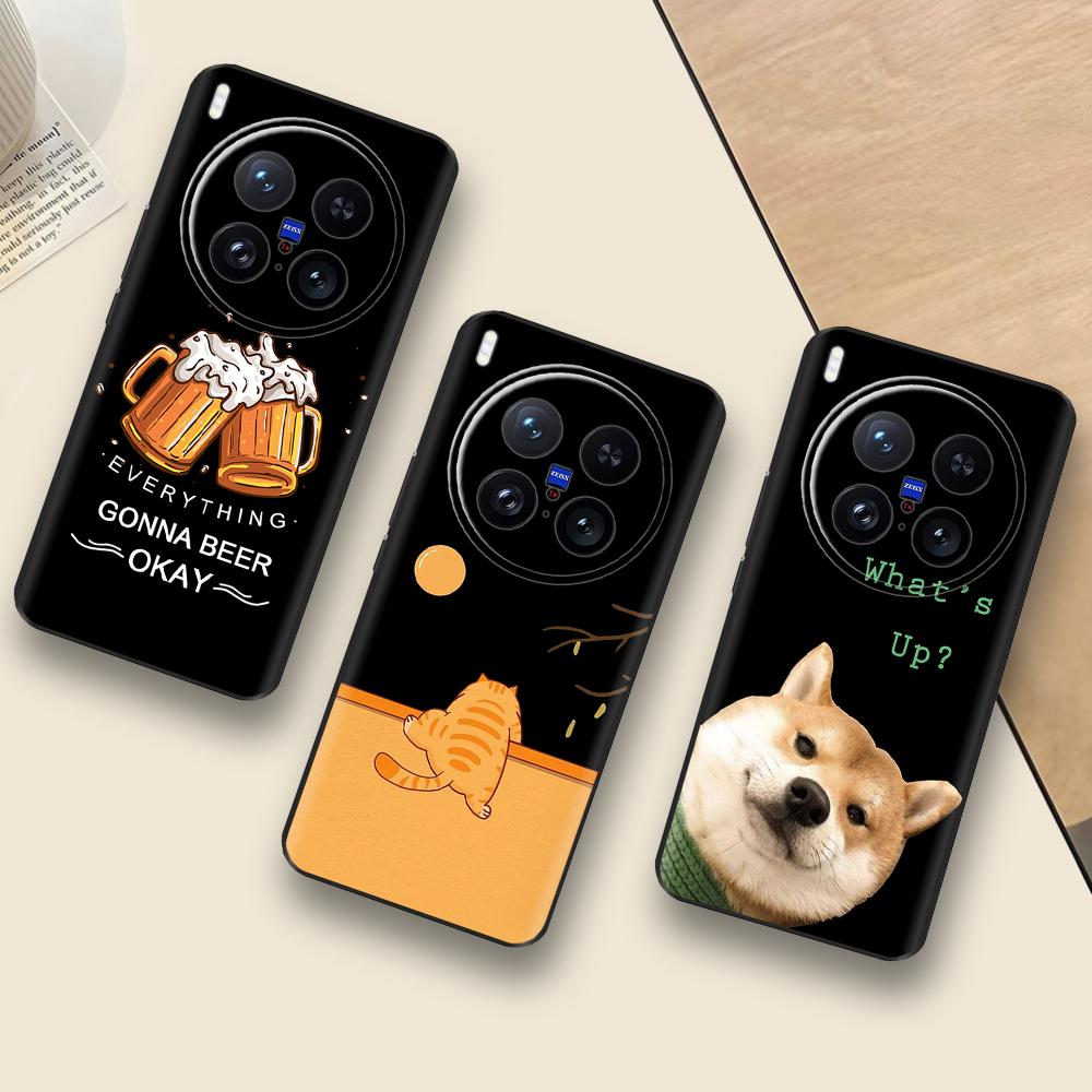 For VIVO X200 Ultra Case Cute Cartoon Painted Back Cover For VIVO X200 Pro Mini X100 Ultra Shockproof Shell Bumper Fundas Para