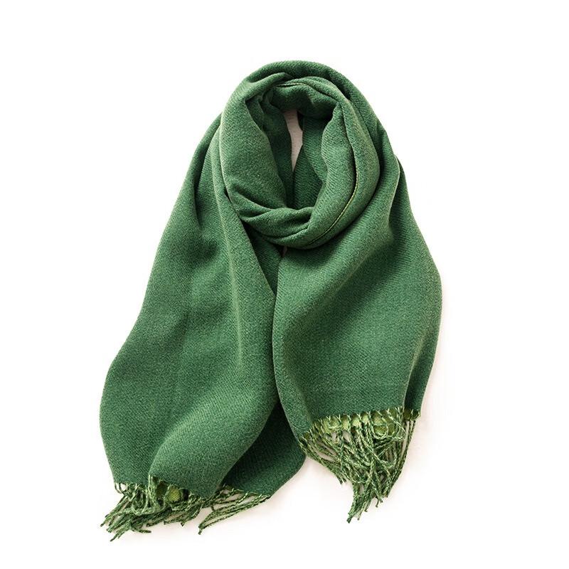Fumide Double-Sided Imitation Cashmere Tassel Scarf