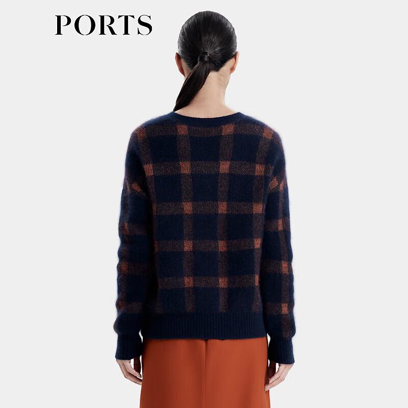 Ports Women's Plaid Jacquard Knit Top