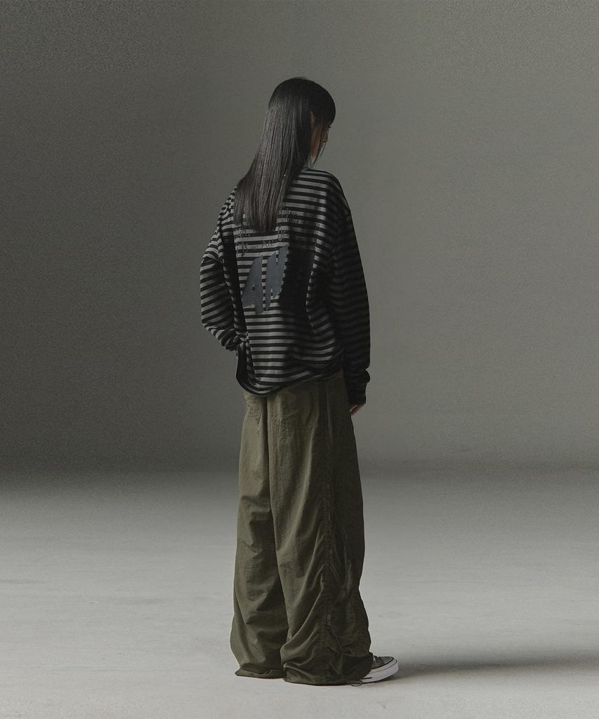 NOT4NERD Side Shirred Nylon Pants - Khaki