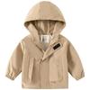 Boys Fall Solid Color Casual Windbreaker Middle and Small Children Sports Rushing Jacket