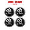 4pcs 56mm Car Wheel Center Hub Cap Badge Emblem Decal Wheel Sticker For Skoda Octavia KAMIQ KODIAQ SUPERB RAPIDFABIA MK2 MK1 A5 CWO1