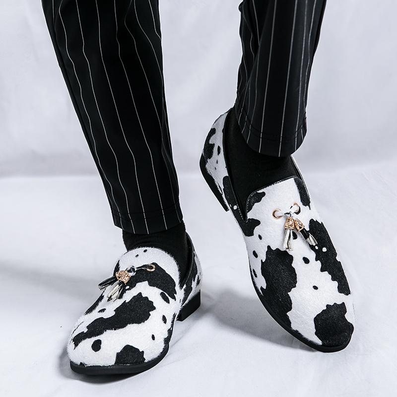 Móda Plst Pánské Ležérní Kožené Venkovní Chůze Retro Originální Módní Pánská Volno Dovolená Měkké Řidičské Boty Originální Nazouvací Mokasíny