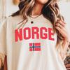T-shirt confort couleurs Norge, Chemise Norge, Chemise Amoureux de la Norvège, Chemise Norvégienne, Chemise Voyage Norvège, Norvège