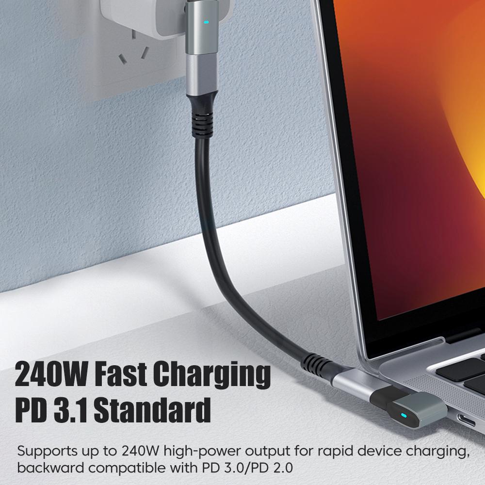 40G/240W multi-functional adapter, Type C male to Type C adapter, USB-C male to USB Type-C