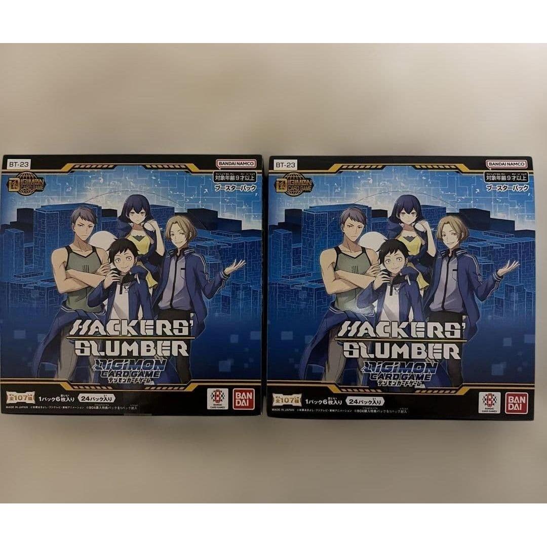 Used Digimon Card Booster HACKERS  SLUMBER [BT-23] 2 boxes