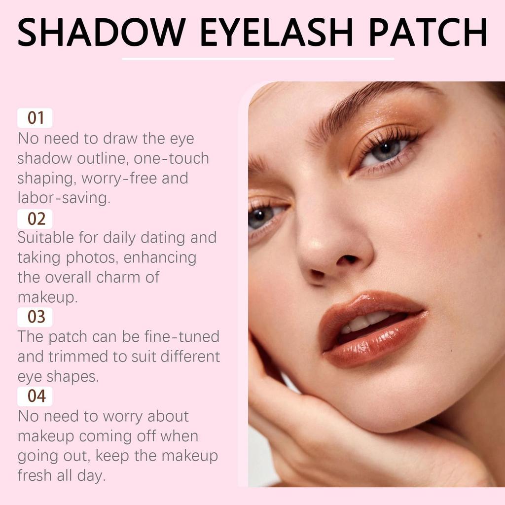 Zephoco Eyeshadow And Eyelash Stickers, Lazy Eye Shadow Eyelash Patch, 2-In-1 Reusable Eye Makeup Stickers Self-Adhesive Quick Makeup