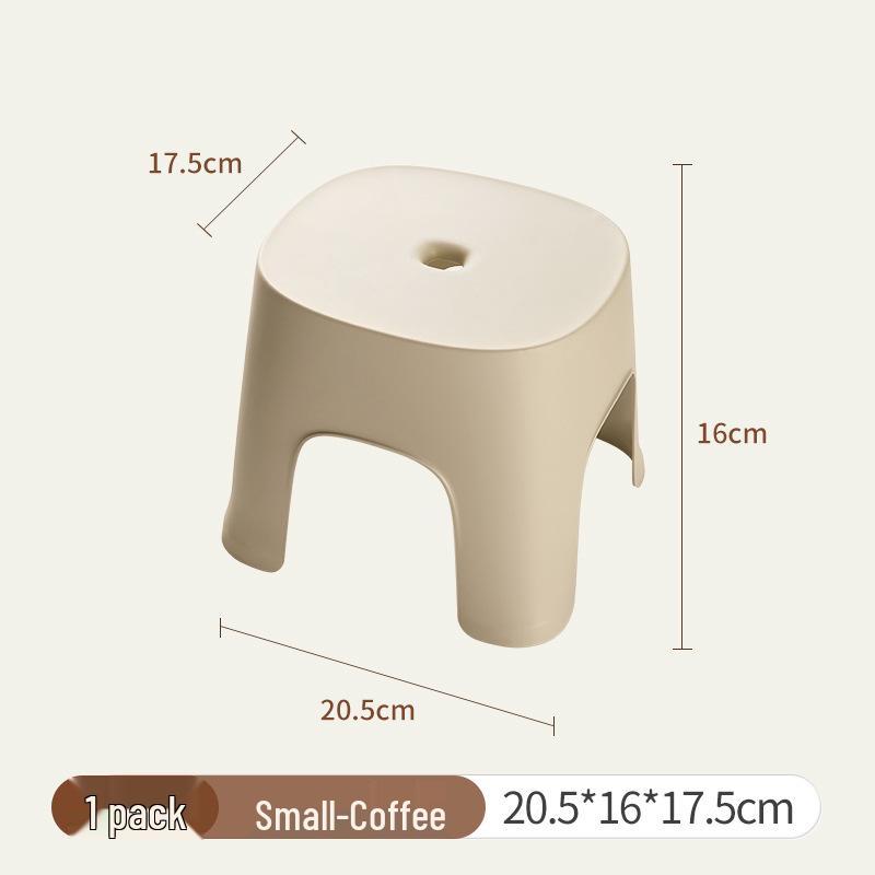 Children's Plastic Non-Slip Stool - Durable for Shoe Changing, Bathroom, and Living Room Use.