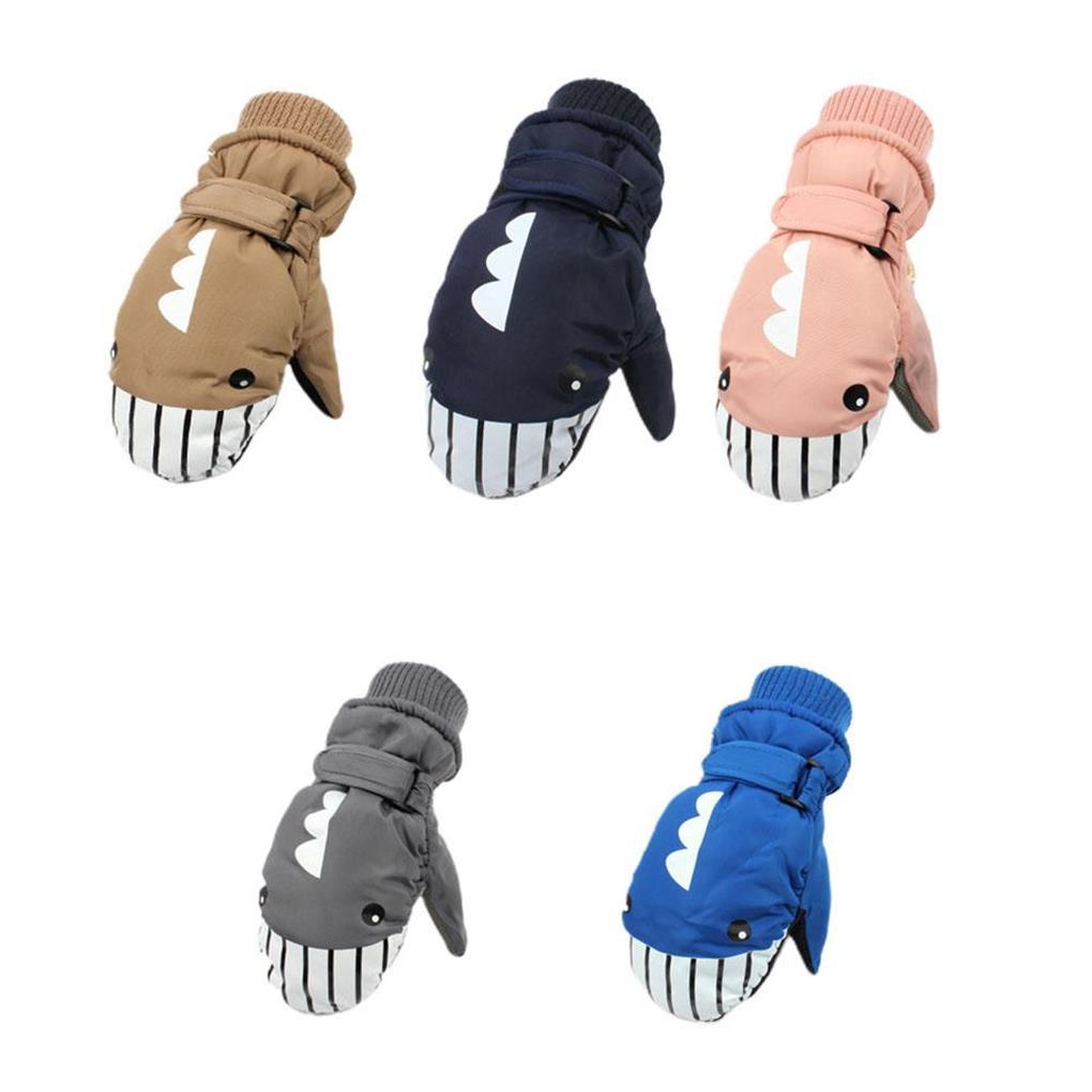 Kids Skiing Mittens Boys Girls Hand Outdoor Gloves Waterproof Child Snow Mitten Mitts Cover Windproof Thickened