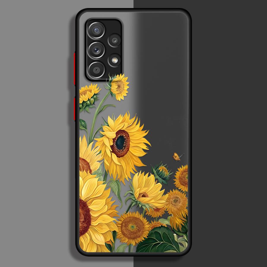 Flower Sunflower Phone Cover Case for Samsung Galaxy A35 A56 A55 A34 A36 A54 A16 A15 A14 A23 A73 A33 A52S A72 A17 A52 A53
