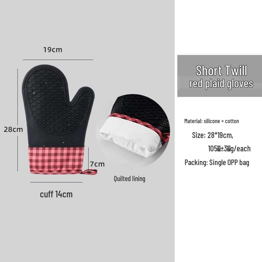 Silicone Heat-Resistant Anti-Scald Oven Gloves for Baking and Cooking