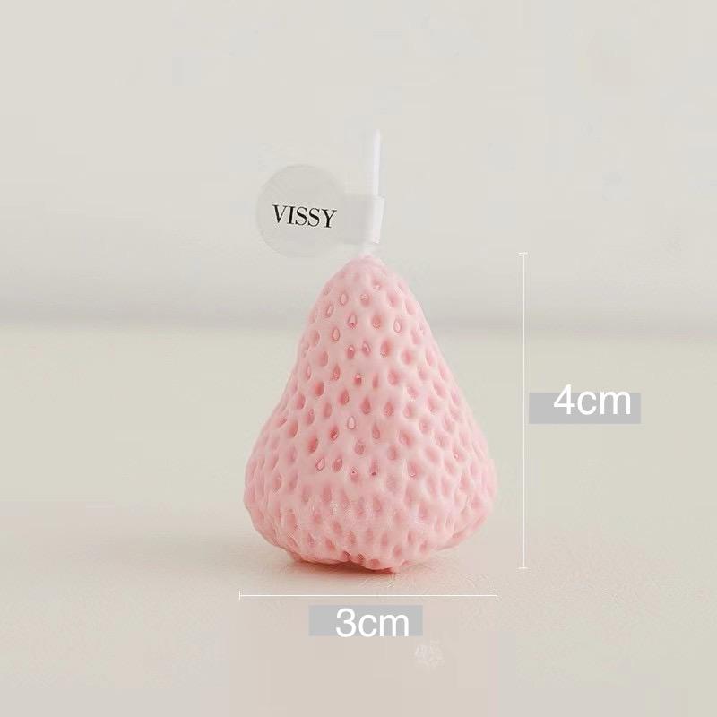 Strawberry Scented Soy Wax Candle - Creative Fruit-Shaped Home Decor for Parties and Birthdays
