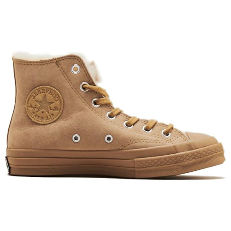 Converse Chuck 70 Hi 'Khaki Shearling' Comode ed Eleganti Espadrille High-Top Unisex Marrone