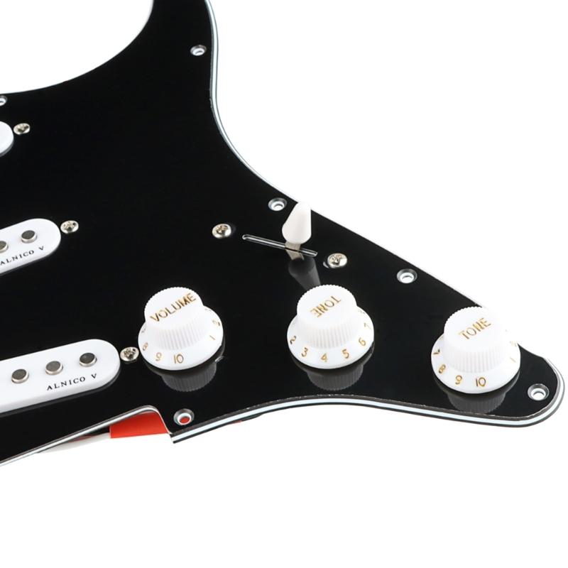 Prewired Pickups Set Loaded Pickguard Pickups Guitar Alnico 5 Pickups SSS Single Coil Pickups Cover Set Loaded Humbucker