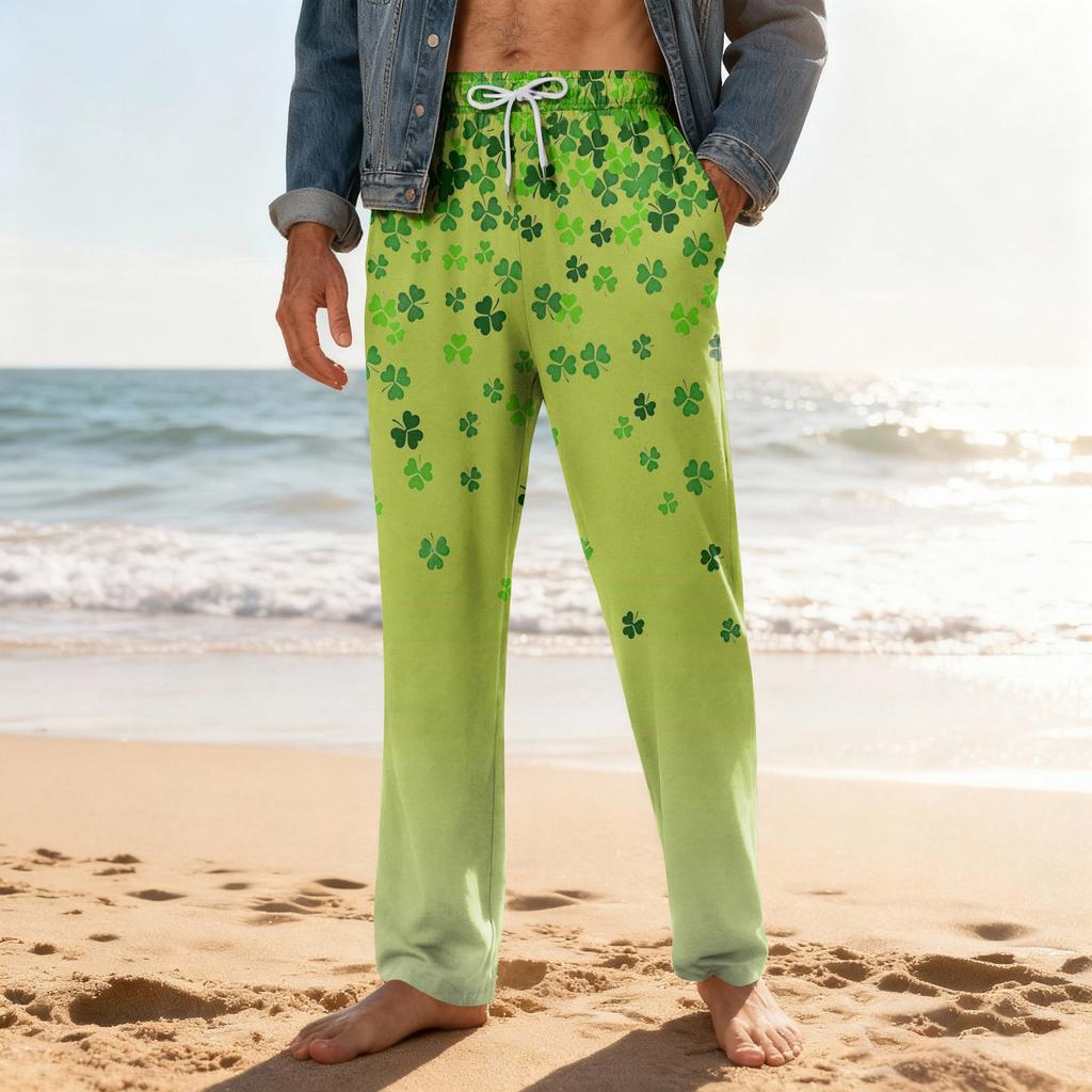 Men's Home Soft Pajama Pants Drawstring With Pockets Casual Sports Pants