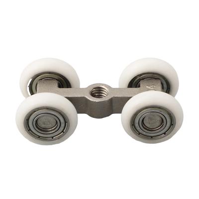 Ferragens de Roldanas para Porta de Correr Roldanas para Portas de Correr 4 Rodas Rodas Suspensas para Porta de Correr de Banheiro Ferragens de Roldanas para Trilho