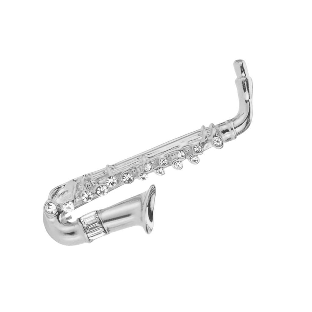 Vintage Lapel Pin Brooch Saxophone Women Brooch Pins Jewelry French Brooch Saxophone Pins Elegant Collar