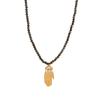 European-American 18K Gold-Plated Stainless Steel Necklace with Fish, Starfish, and Seashell Beads.