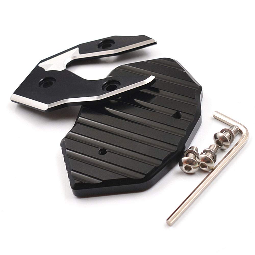 LEDISHUN Kickstand Side Stand Stand Stand Plate Extension Aluminum Compatible Models Kawasaki Versis 1000