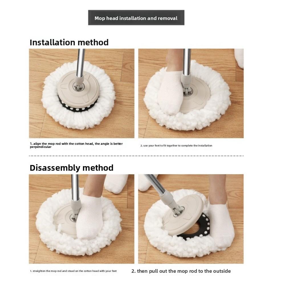 1pc Microfiber Spin Mop Replacement Head Standard Size Round Shape Mop Head Replacement Removable Washable Spin Mop Refills