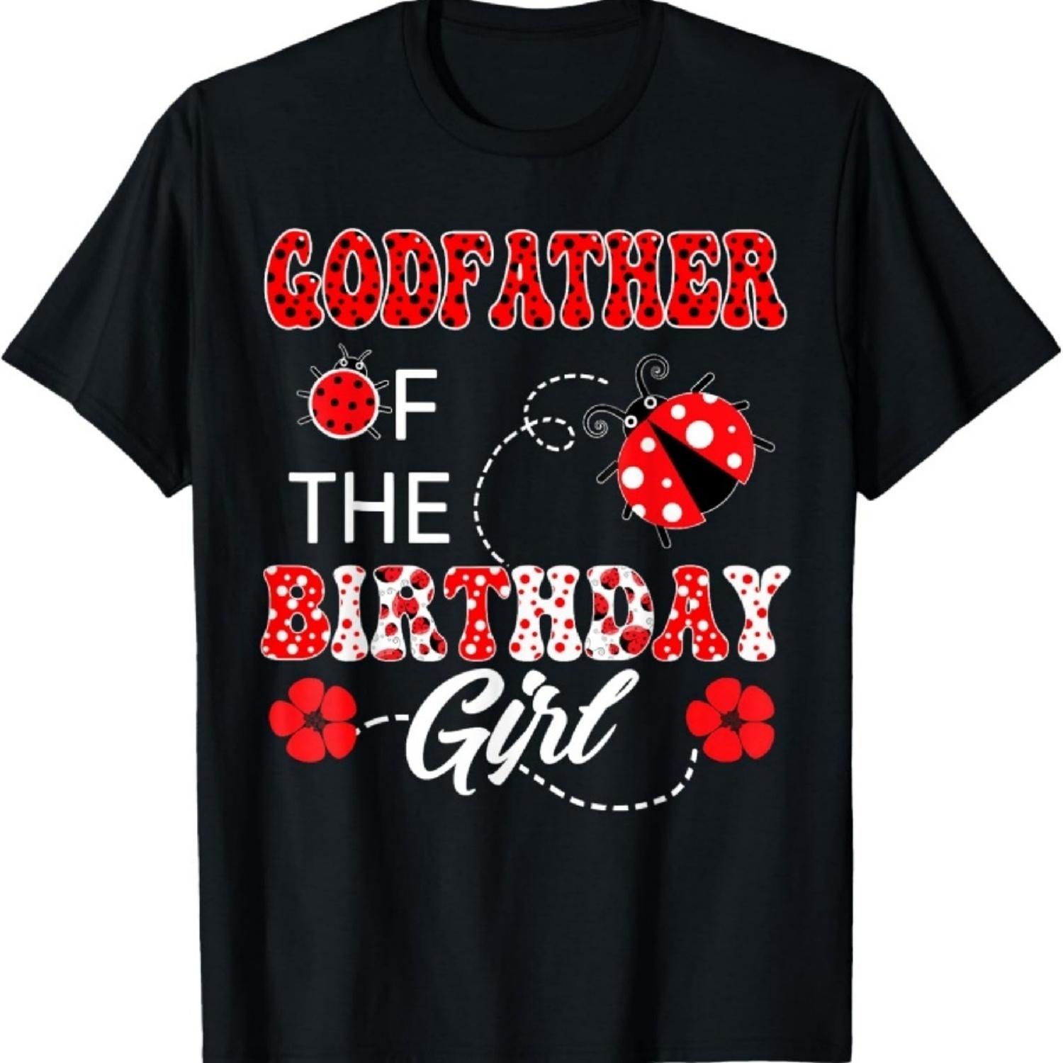 Крестный отец именинницы Семейная парная футболка с божьей коровкой S