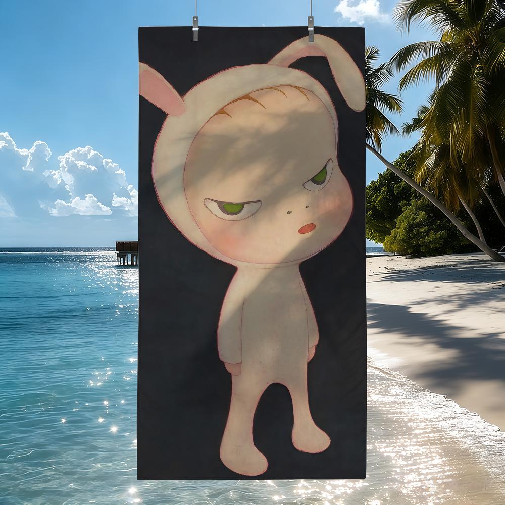 Yoshitomo Nara Art Towel Quick Drying Beach Towels Are Suitable For Swimming Pools Camping Yoga And The Gym