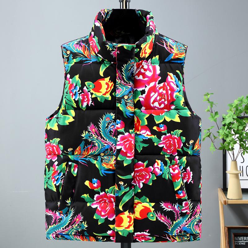 Fashion Men's Warm Vest Winter Sleeveless Jackets Stand Collar Plus Size Thick Man Coat