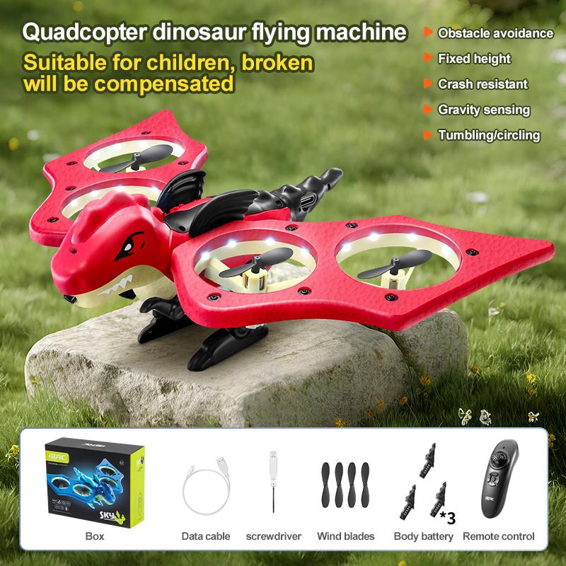 Neues RC Flugzeug Dinosaurier Drohne Fernbedienungsflugzeug 2,4 GHz Schwerkraftsensor Mini Drohne RC Dinosaurier Drohne Kinder RC Spielzeug Geschenk