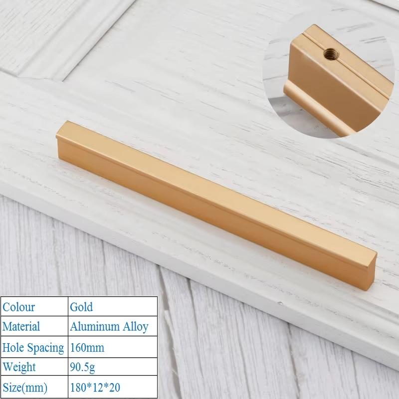 Modern Minimalist Kitchen Cabinet Handle American Style Lengthen T Shape Handle Shoe Wardrobe Drawer Pull Furniture Door Handle
