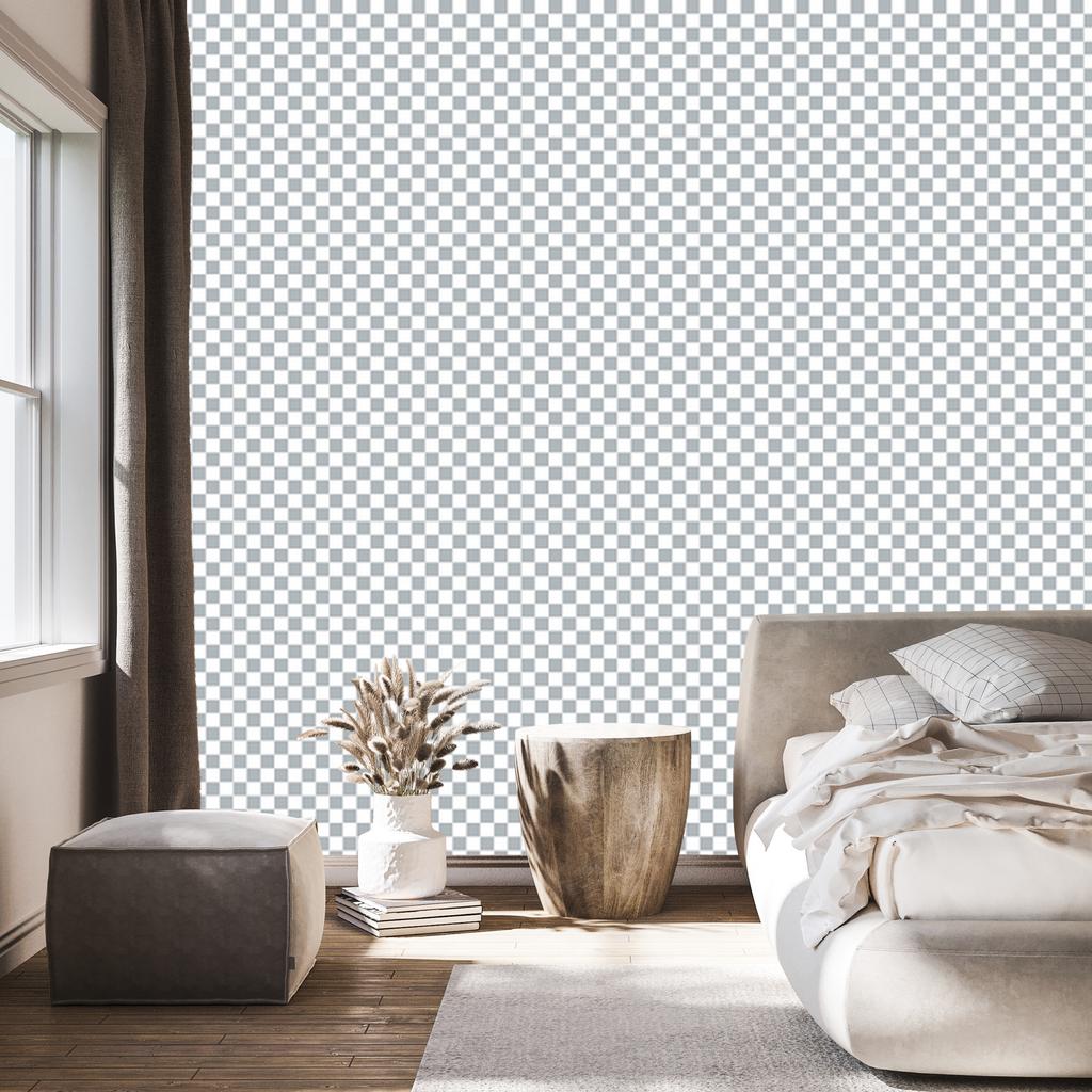 Light Gray Checkerboard Wallpaper for Living Room and Bedroom 50x1000