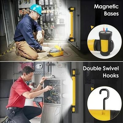 LED Under Hood Work Light Bar with Hooks Cordless Magnetic Light Bar 5000mAh Rechargeable Car Hood Flashlight
