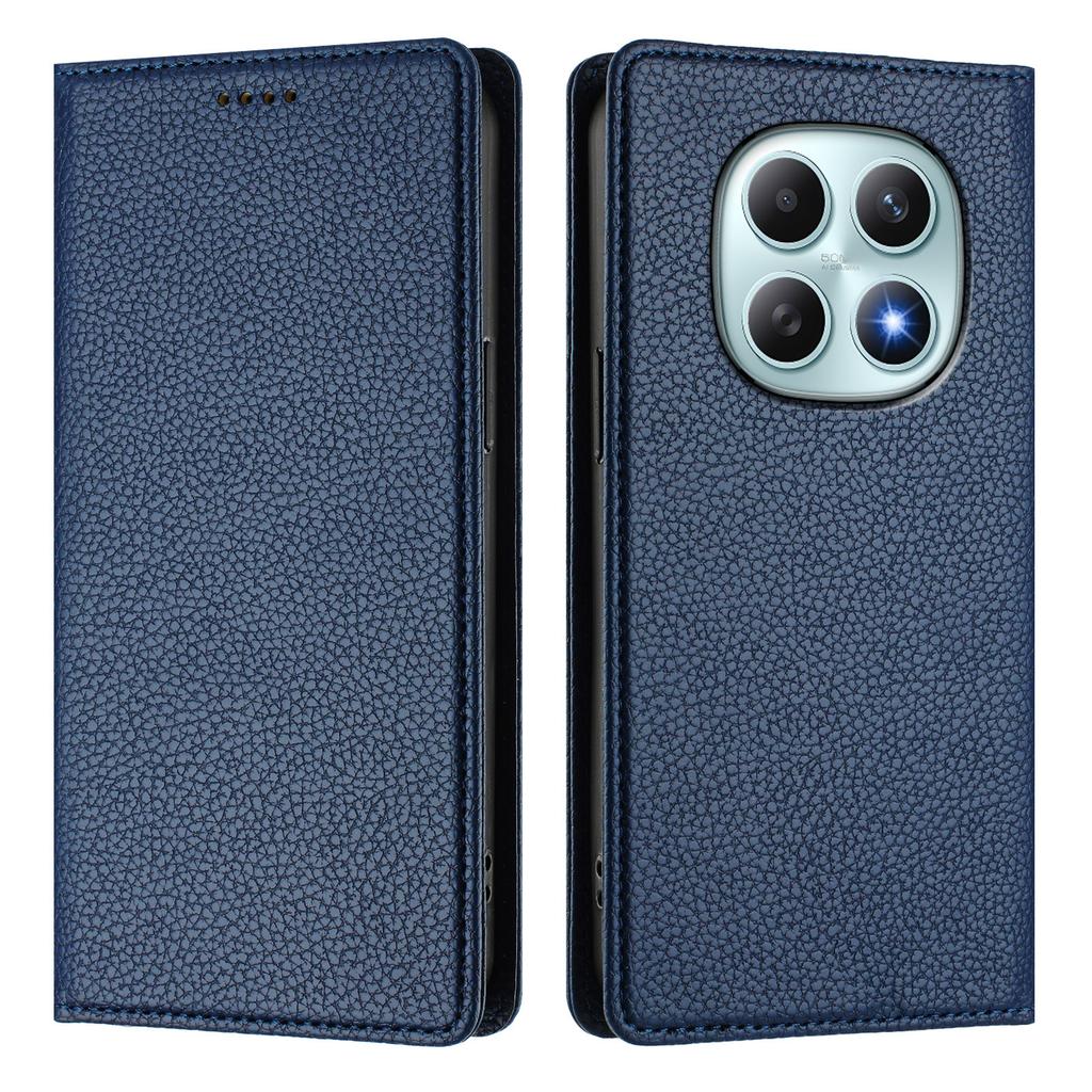 Pro Xiaomi Poco M8 5G/Redmi Note 15 5G (Globální) Peněženkové pouzdro s blokováním RFID, kožený mobilní kryt s texturou litchi