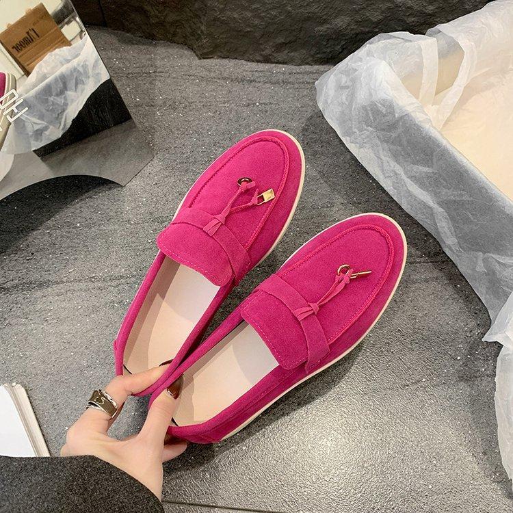 Classic New Niche Fashion Casual Flat-bottomed Lazy One-pedal Comfortable Versatile Soft-soled Soft-faced White-soled Shoes Women