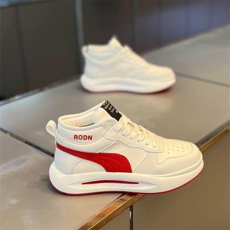 Leather High-top Shoes Couple Shoes Autumn and Winter New Versatile Student Casual Sports Shoes Men's Shoes